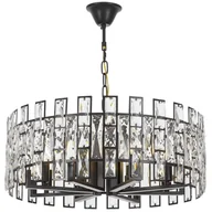 Lampy sufitowe - NOWOCZESNY ŻYRANDOL KRYSZTAŁOWY CZARNY FIORINA D60 - miniaturka - grafika 1