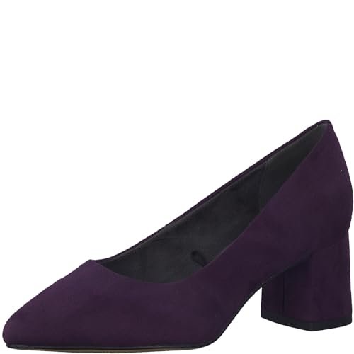 Jana Damskie Softline 8-22461-41 wygodne buty na obcasie, modne biznesowe odświętne czółenka na imprezę, purpurowy, 38 EU Weit