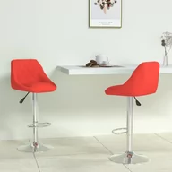 Taborety i hokery - vidaXL Lumarko Stołki barowe, 2 szt., czerwone, sztuczna skóra 335181 - miniaturka - grafika 1