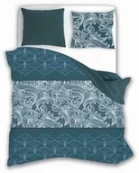 Pościel - Faro Pościel satynowa 220x200 Elegant 012 turkusowa ciemna ornamenty dwustronna S 23 - miniaturka - grafika 1