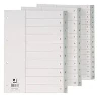 Przekładki do segregatorów - Q-Connect PRZEKŁ. A4 PP 230x297mm 1-10 10k SZARE Q-CON - miniaturka - grafika 1