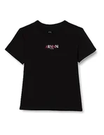Koszulki i topy damskie - Armani Exchange Damska koszulka z logo Capsule Regular Fit Crew Neck, Schwarz, XL - miniaturka - grafika 1