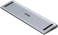 Stacje dokujące i replikatory portów - Unitek Stacja dokująca KVM z funkcją podstawki, potrójne wyjście 4K, USB-C, MST, HDMI 2.0 D1106AGY01 - miniaturka - grafika 1