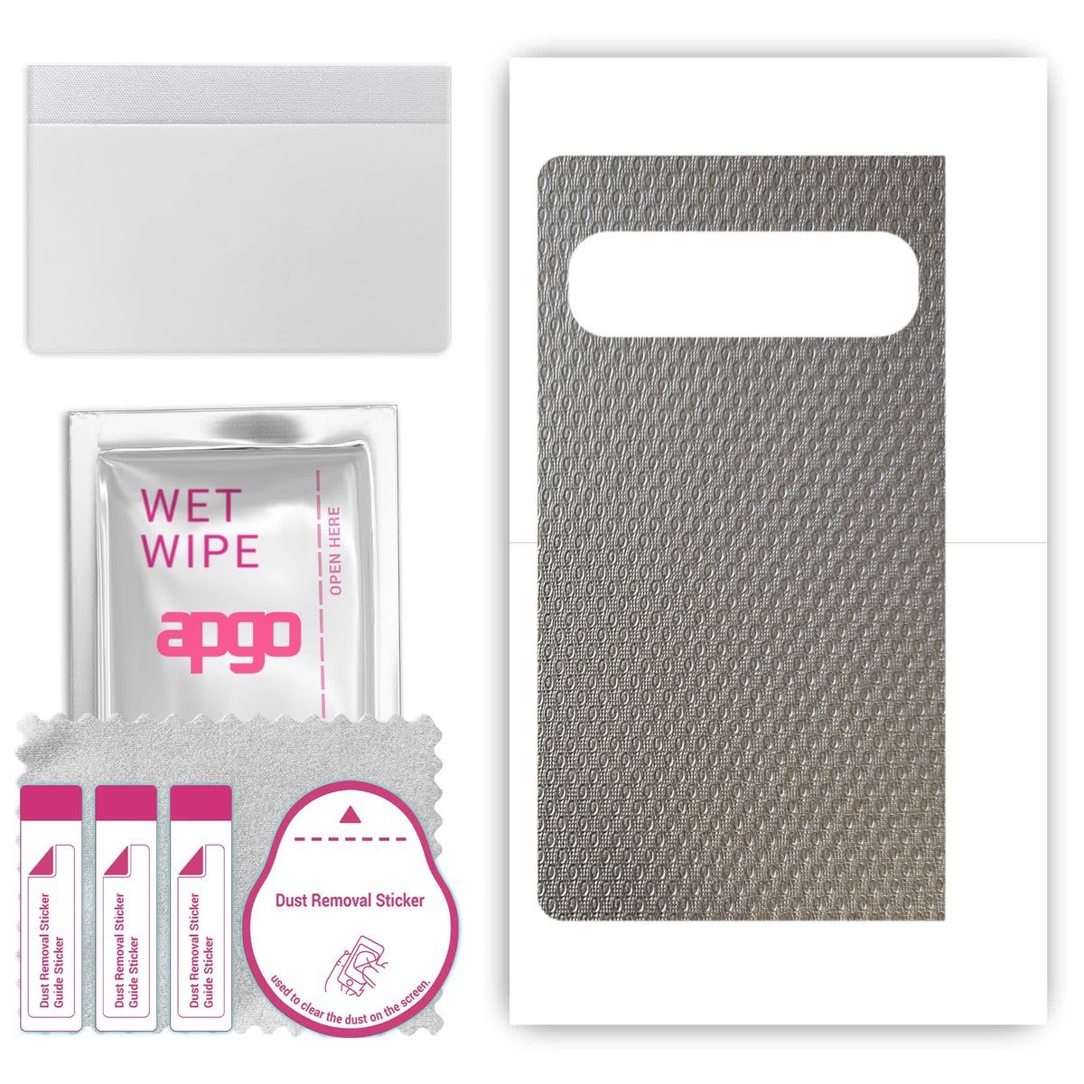 Folia naklejka skórka strukturalna na TYŁ do Google Pixel Fold - Aluminium krople - apgo SKINS