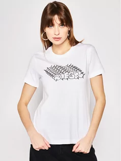 Koszulki i topy damskie - Diesel T-Shirt T-Sily-S6 00SEMF 0HERA Biały Regular Fit - grafika 1