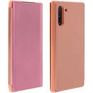 Etui i futerały do telefonów - Etui z klapką, lustrzane etui do Samsunga Galaxy Note 10, stojące etui – różowe złoto - miniaturka - grafika 1