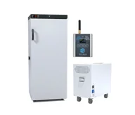 Urządzenia medyczne - Chłodziarka farmaceutyczna  przeszklona CHS-C + zasilacz awaryjny do 6h + zestaw rejestrator temperatury z modułem GSM + czujnik temperatury - miniaturka - grafika 1