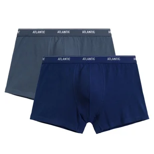 Niebieskie bokserki męskie z bawełny 2-pack-s - Majtki męskie - miniaturka - grafika 1