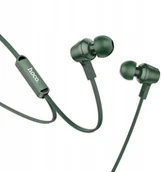 Słuchawki - Słuchawki przewodowe douszne Jack 3,5 mm Hoco M86 zielone - miniaturka - grafika 1