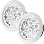 Kratki wentylacyjne - Kratka wentylacyjna okrągła dekoracyjna 2-częściowa z wbudowanym ekranem - wyjście regulowane do ścian i sufitów 125 mm - miniaturka - grafika 1