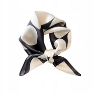 Moda i Uroda OUTLET - Apaszka Chusta z nadrukiem damska jedwab syntetyczny Szal na prezent 70x70 - miniaturka - grafika 1