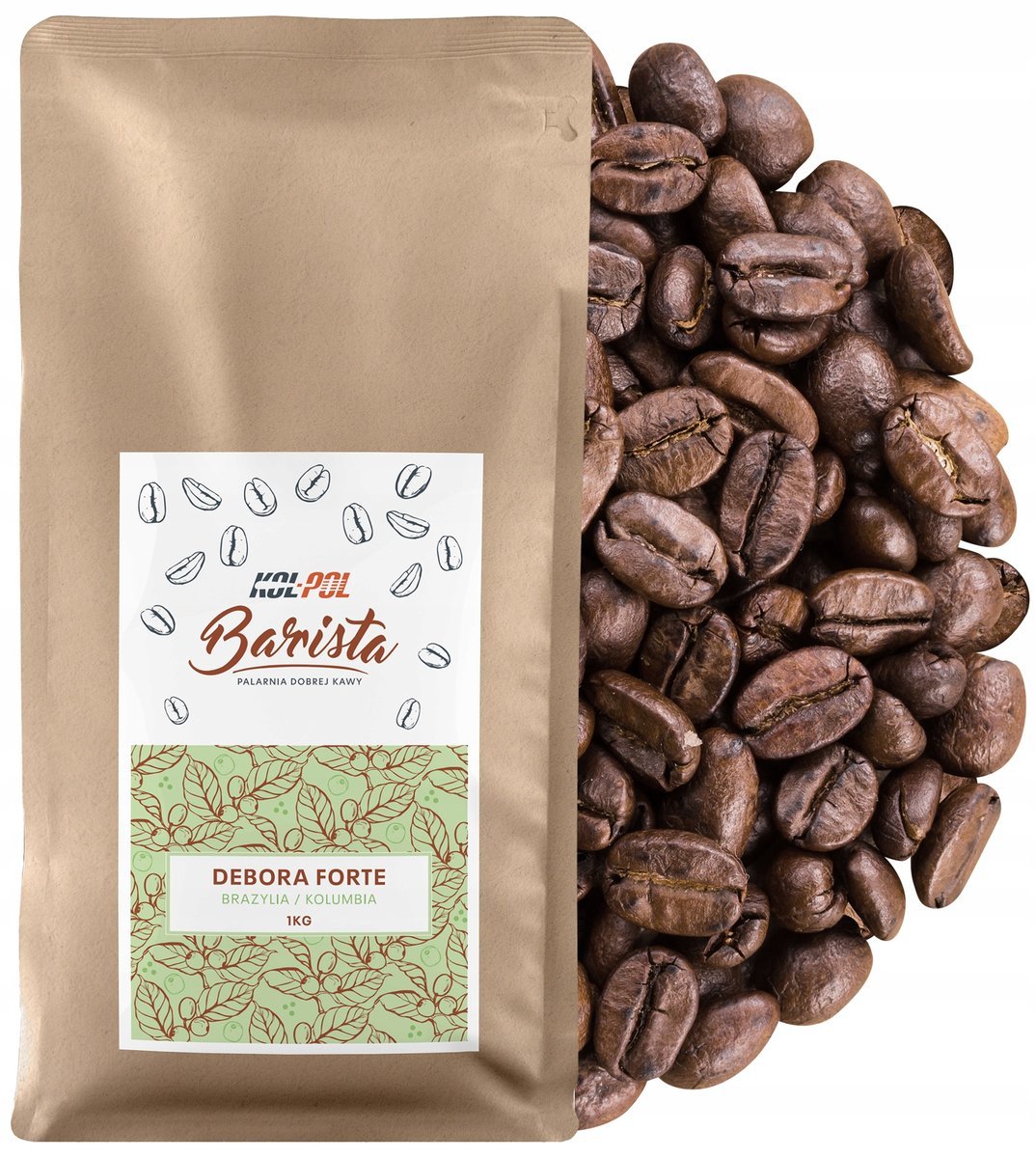 KAWA ZIARNISTA 1kg Kawa Arabica Świeżo Palona - Debora Forte x Kol-Pol