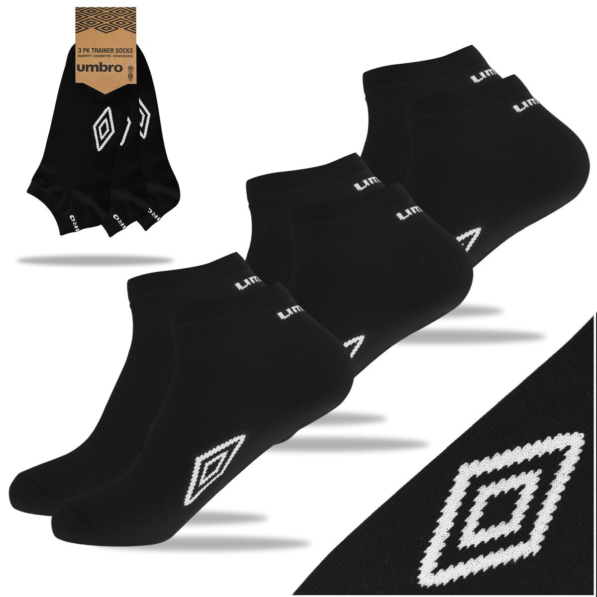 Umbro Skarpety Męskie Stopki Trainer Bawełniane UM299 3 pary Rozmiar 39/42