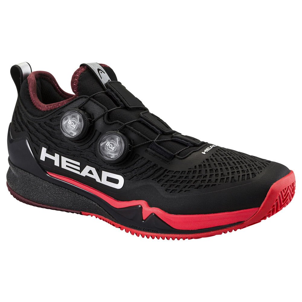 Męskie buty tenisowe Head Endure Pro BOA Clay Men Black/Red EUR 46