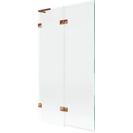 Parawany nawannowe - Mexen Lunar L parawan nawannowy 2-skrzydłowy lewy 100 x 150 cm, transparent, różowe złoto - 897L-100-100-60-00-L - miniaturka - grafika 1