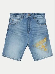 Guess Szorty jeansowe L4GD17 D41E0 Niebieski Regular Fit - Spodenki damskie - miniaturka - grafika 1