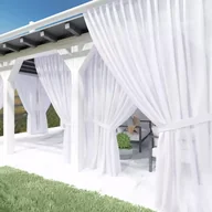 Firany - Firanka gotowa woal na taśmie z podwieszką Miria 120x250 cm biała - miniaturka - grafika 1