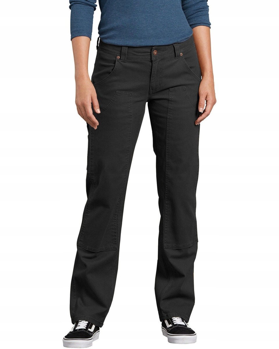 DICKIES CZARNE JEANSY DAMSKIE RURKI Z NASZYWKAMI BAWEŁNIANE 40 17CA