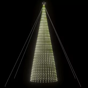 Stożkowa choinka z lampek, 1544 zimnych białych LED, 500 cm Lumarko! - Oświetlenie świąteczne - miniaturka - grafika 4