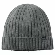 Czapki męskie - Czapka zimowa Jack Wolfskin STORMLOCK RIP KNIT CAP grey heather - ONE SIZE - miniaturka - grafika 1