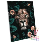 Malowanie po numerach - Zestaw do malowania po numerach, 40x50 cm, Lew - miniaturka - grafika 1