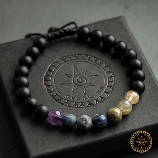 Męska Bransoletka Zodiakalna Panna Zodiak dla Panny Znak Zodiaku - Virgo - Bransolety męskie - miniaturka - grafika 1