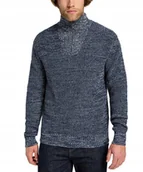 Swetry męskie - Sweter Lee HALF ZIP KNIT 112355674 Mood Indigo L - miniaturka - grafika 1