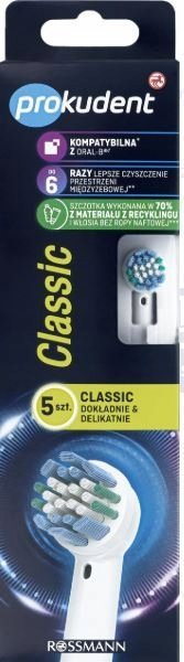 PROKUDENT Classic Końcówki wymienne do szczoteczki elektrycznej 5 szt.