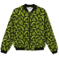 Bluzy męskie - Bomberka bawełniana dla taty Zielone liście XL - miniaturka - grafika 1