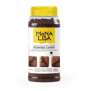 Mona Lisa Popping Candy posypka strzelająca z ciemnej czekolady 0,65kg - Dodatki do ciast w proszku - miniaturka - grafika 1