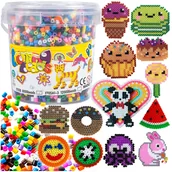 Prace ręczne dla dzieci - Koraliki Do Prasowania Iron Beads 8000 Szt Zestaw W Wiaderku Prasowanka - miniaturka - grafika 1