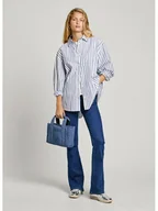 Bluzki damskie - Pepe Jeans Koszula "Artemisa" w kolorze niebiesko-białym - miniaturka - grafika 1