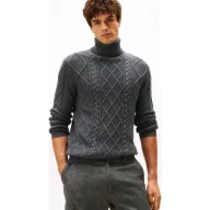 Swetry męskie - Tommy Hilfiger Wełniany golf Loose fit z dodatkiem kaszmiru - miniaturka - grafika 1