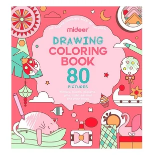 Kolorowanka dla dzieci mideer - Różowa 80 obrazków - Kolorowanki, wyklejanki - miniaturka - grafika 1