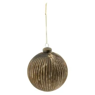 Bombki - CLAYRE & EEF CLAYRE &amp EEF Bombka choinkowa brązowa postarzana 6GL2294B - miniaturka - grafika 1