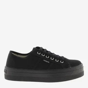 Buty sportowe damskie niskie Victoria Barcelona Lona Piso Negro 109201-10 38 (24,7 cm) Czarne (8433101443018_PL) - Trampki damskie - miniaturka - grafika 1