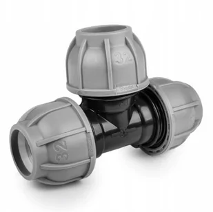 BRADAS Trójnik do rur PE 32mm PN10 BRADAS 6868 DSRA10T32 - Łączniki, trójniki, kształtki - miniaturka - grafika 1