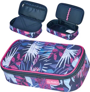 Piórnik kosmetyczka etui usztywniany klapką duży XXL BeatBox Flower HERLITZ - Piórniki - miniaturka - grafika 1