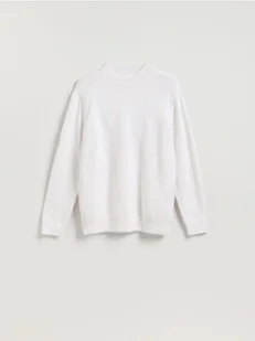 Reserved - Bawełniany półgolf - biały - Swetry męskie - miniaturka - grafika 1