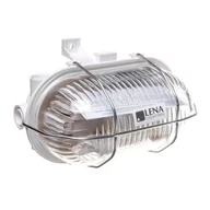 Oprawy, klosze i abażury - Oprawa kanałowa z rozkładaną siatką OVAL 60 SIMETAL IP44 E27 60W 230V, BIAŁY; LENA LIGHTING - miniaturka - grafika 1