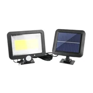 Lampy ogrodowe - Lampa LED SOLARNA 8W SUNARI FLS-06 biała zimna z czujnikiem ruchu i zmierzchu - miniaturka - grafika 1