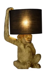 Lucide EXTRAVAGANZA CHIMP Czarny | Złoty śr. 30cm. E14 Lampa stołowa 10502/81/30 10502/81/30 - Lampy stojące - miniaturka - grafika 1