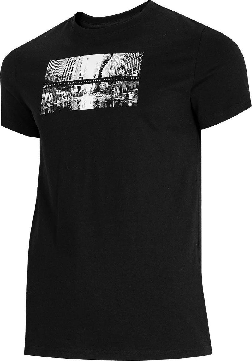 T-SHIRT MĘSKI 4F H4L21-TSM025 CZARNY-XL