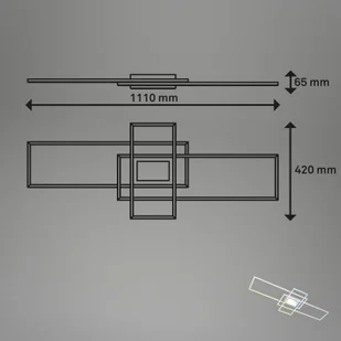 Briloner Inteligentna lampa sufitowa LED Ram, kolor aluminium, CCT, pilot - Lampy sufitowe - miniaturka - grafika 1