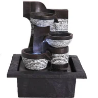 Dekoracje domu - Fontanna domowa stojąca dekoracja, podświetlenie LED, 21,5 x 19 x 26 cm - miniaturka - grafika 1