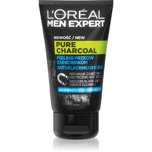 Loreal Paris Paris Men Expert Pure Charcoal peeling do twarzy przeciw zaskórnikom 100ml - Pozostałe kosmetyki do pielęgnacji twarzy - miniaturka - grafika 1