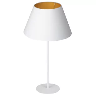 Luminex Arden 3458 Lampa stołowa lampka 1x60W E27 biały/złoty - Lampy stojące - miniaturka - grafika 1