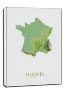 Obrazy i zdjęcia na płótnie - Francja mapa kolorowa - obraz na płótnie Wymiar do wyboru: 50x70 cm - miniaturka - grafika 1