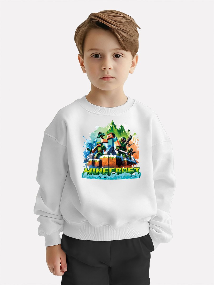 BLUZA DZIECIĘCA MINECRAFT LEGENDS 110-116 MŁODZIEŻOWA WZORY PREZENT JAKOŚĆ