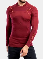 Bluzy sportowe męskie - Bluza termoaktywna Brubeck Thermo Sweatshirt - burgundy - miniaturka - grafika 1